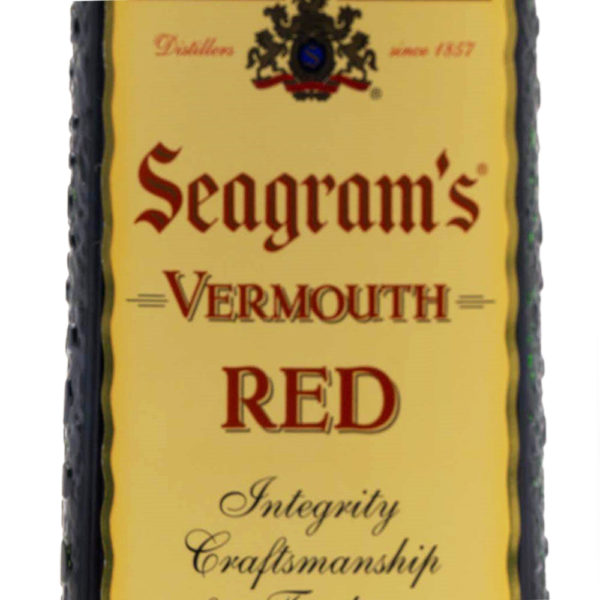 Etiqueta de Vermouth rojo Seagram´s