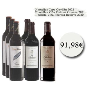 Colección de vinos de Viña Pedrosa en unvinodivino