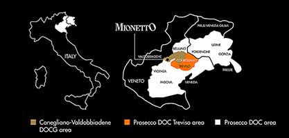 Mapa D.O. Prosecco